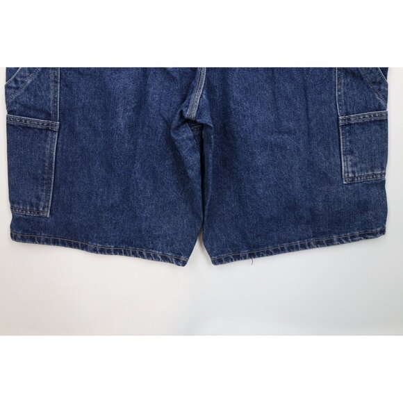 Deadstock Vtg 90s Marithe Francois Girbaud Mens 38 Spell Out Baggy Denim Shorts - Picture 14 of 16